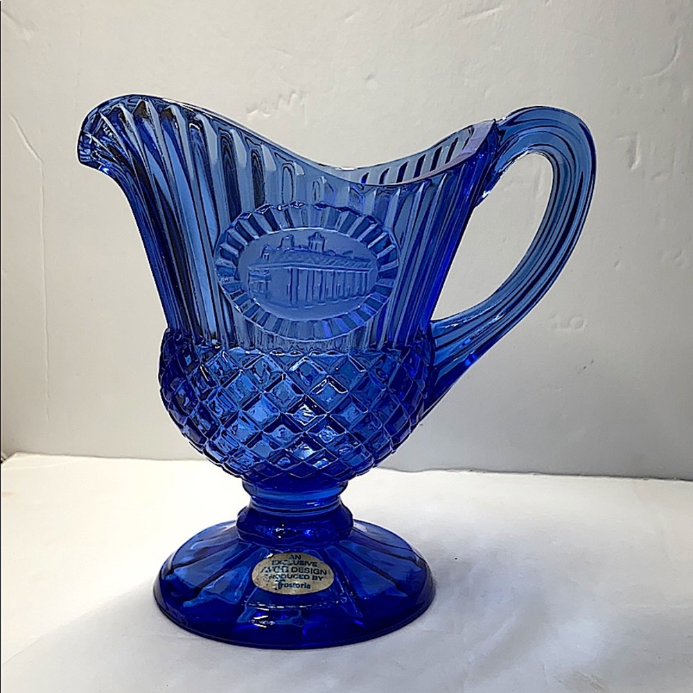MT. VERNON GLASS PITCHER by Fostoria for Avon
